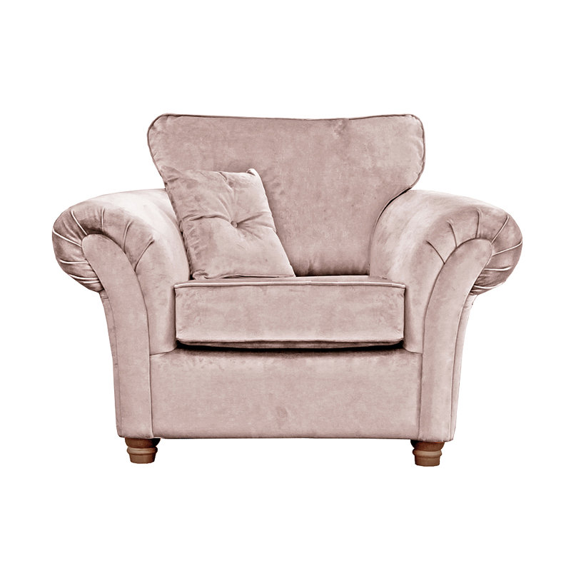 Lila Velvet Accent Chair, Dusky Pink