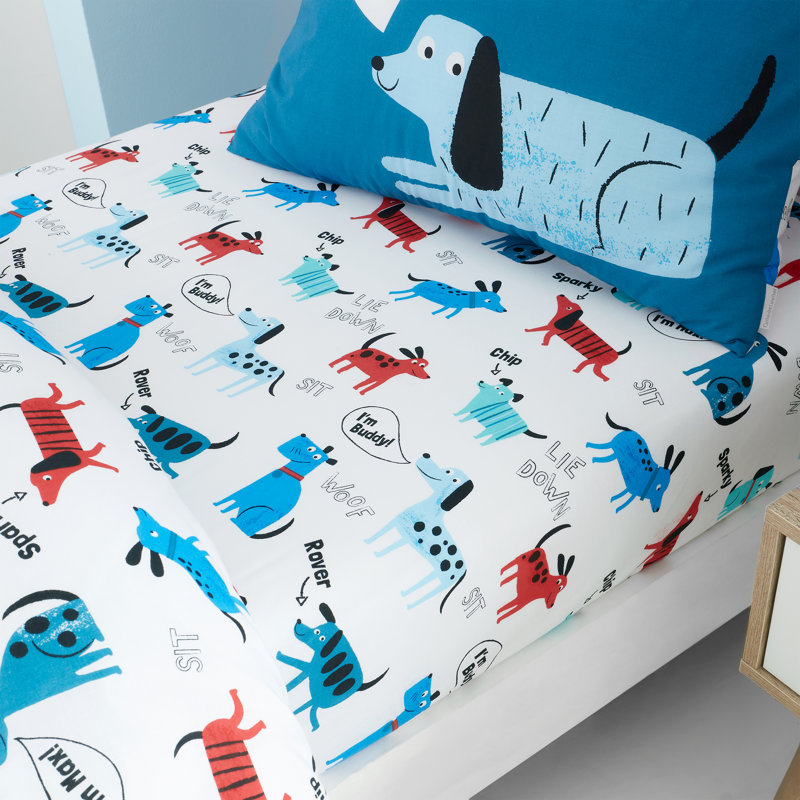 Woofing Dogs  Fitted Sheet