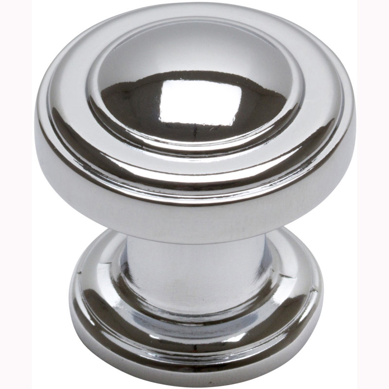 Bronte 1 1/8" Diameter Round Knob, Polished Chrome