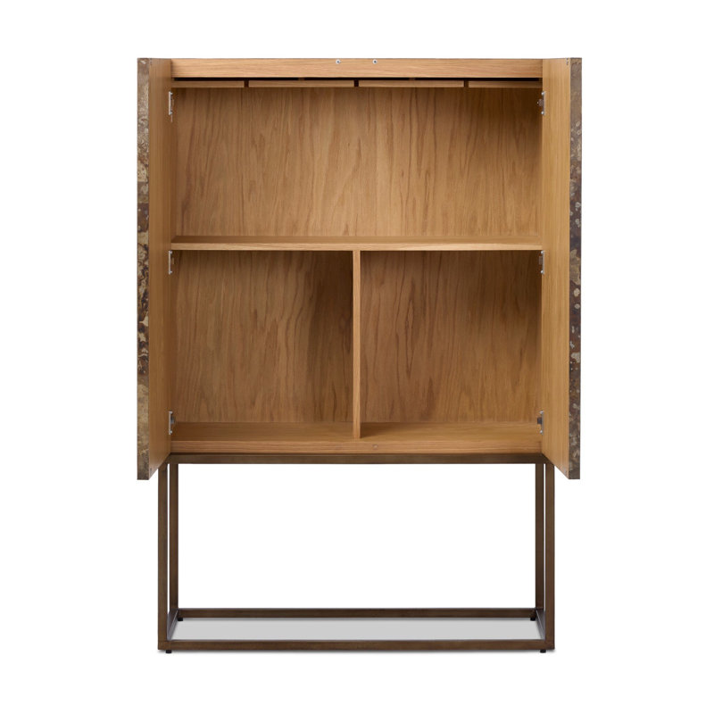 Armoire à barre romaine, Antiqued Brass Aluminum
