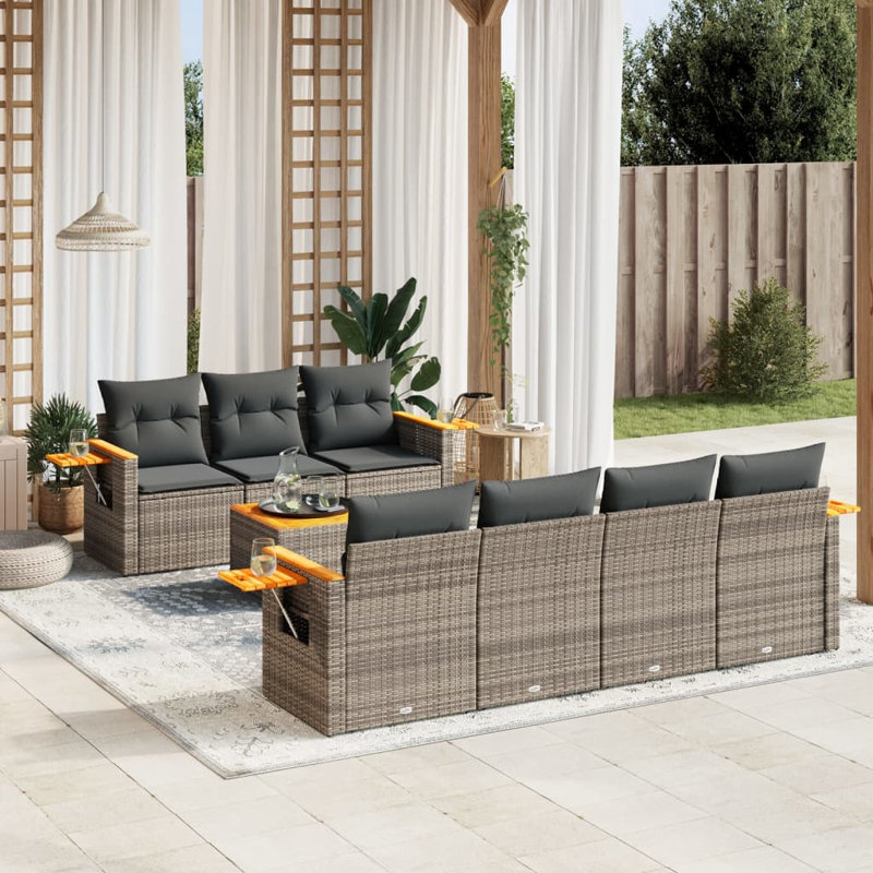Ensemble de canapé de jardin Vidaxl PE