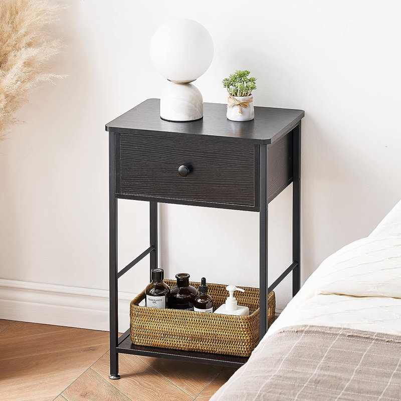 Houten 40cm W Iron Bedside Table
