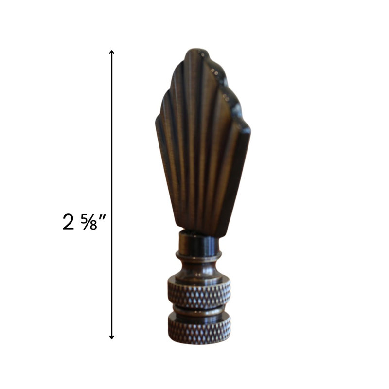 Faîteau de lampe art déco en laiton antique, 2,5 po