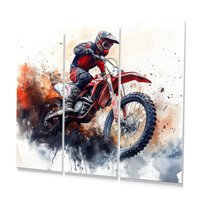 Ensemble de salon Red Moto X Mayhem, Métal métal, H 28 po x l 36 po x P 1 po