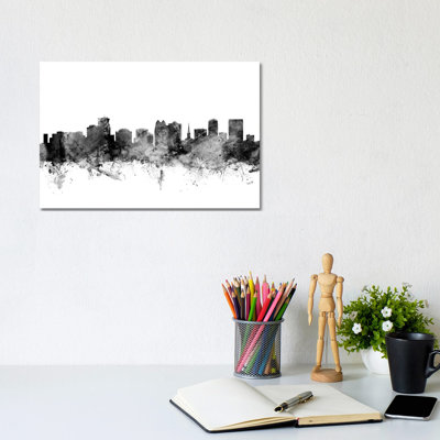 Orlando, Florida In Black & White by Michael Tompsett - Wrapped Canvas Gallery-Wrapped Canvas Giclée