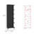 Corner Cabinet Womppi, Five Open Shelves, Single Door, Black Wengue Finish-2131957695