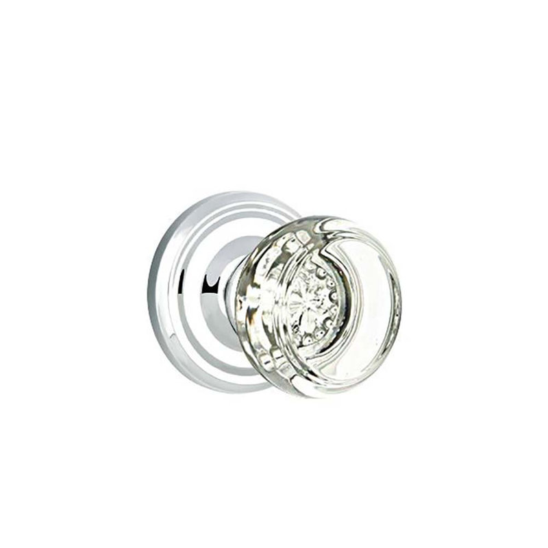 Passage Georgetown Knob with Regular Rose, Polished Chrome