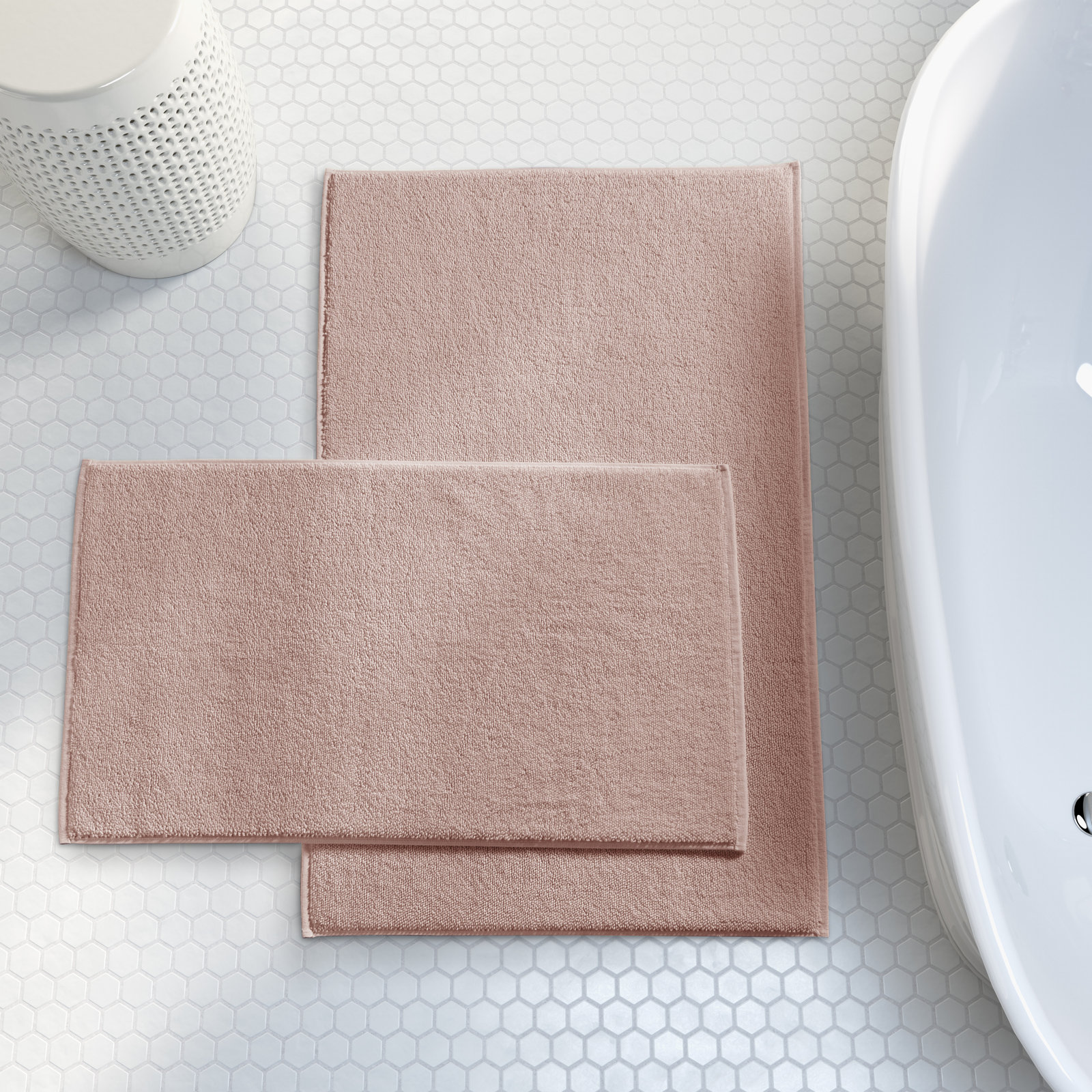 Linden - Bath Mat Bath Mat, 24" W x 40" L, Dusty Rose