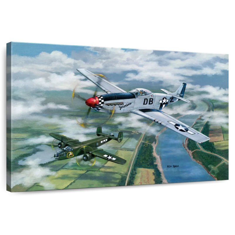 Fighter And Bomber, 20" H x 30" W