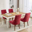 Rayon Cloth Linen Dining Chairs, Pair Of 2, Solid Wood Legs With Curve, High Rebound Sponge, Wine Red Upholstery, Long-Term Comfort-199550961