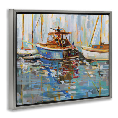 «Old Fashioned Boat Harbor», art mural encadré par Jeanette Vertentes