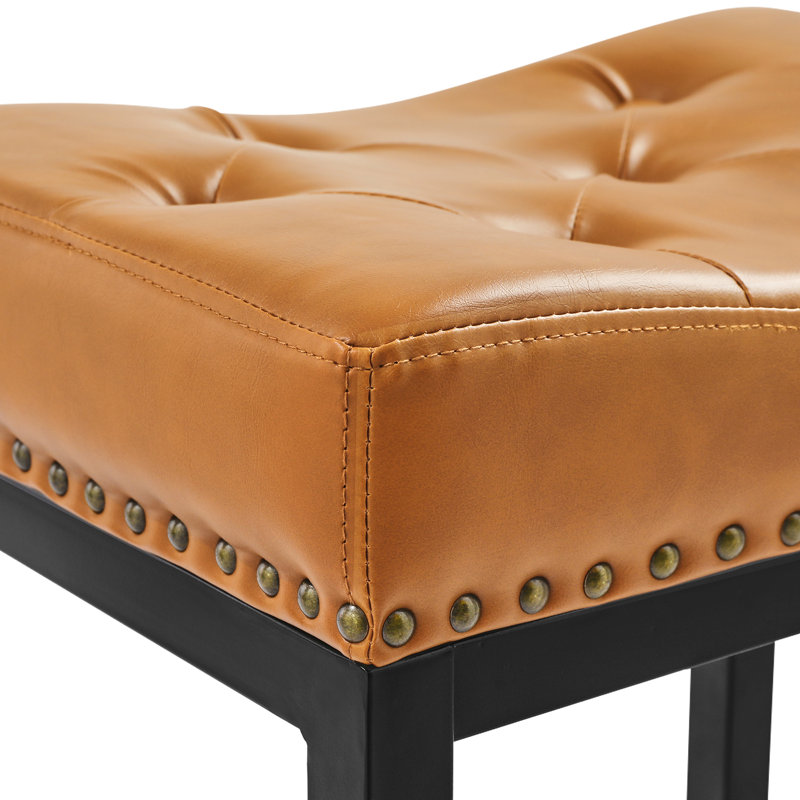 Tabouret de comptoir court 24 po Mirandy, Brun whisky