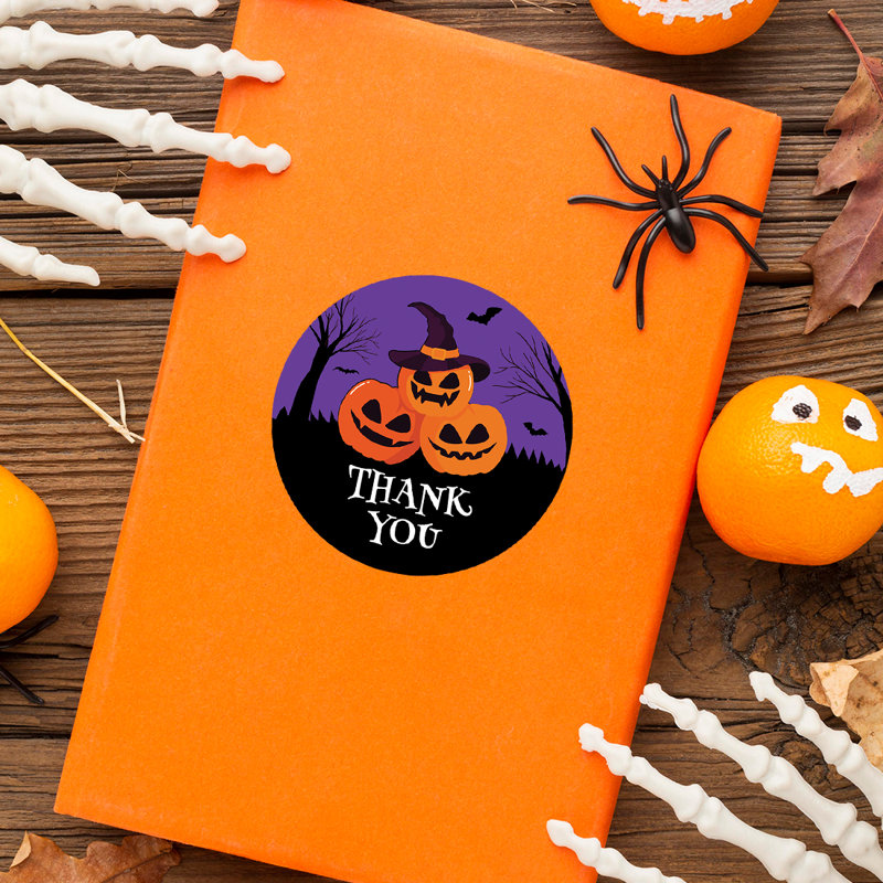 «Thank You Jack O Lanterns», autocollants d'Halloween joyeux