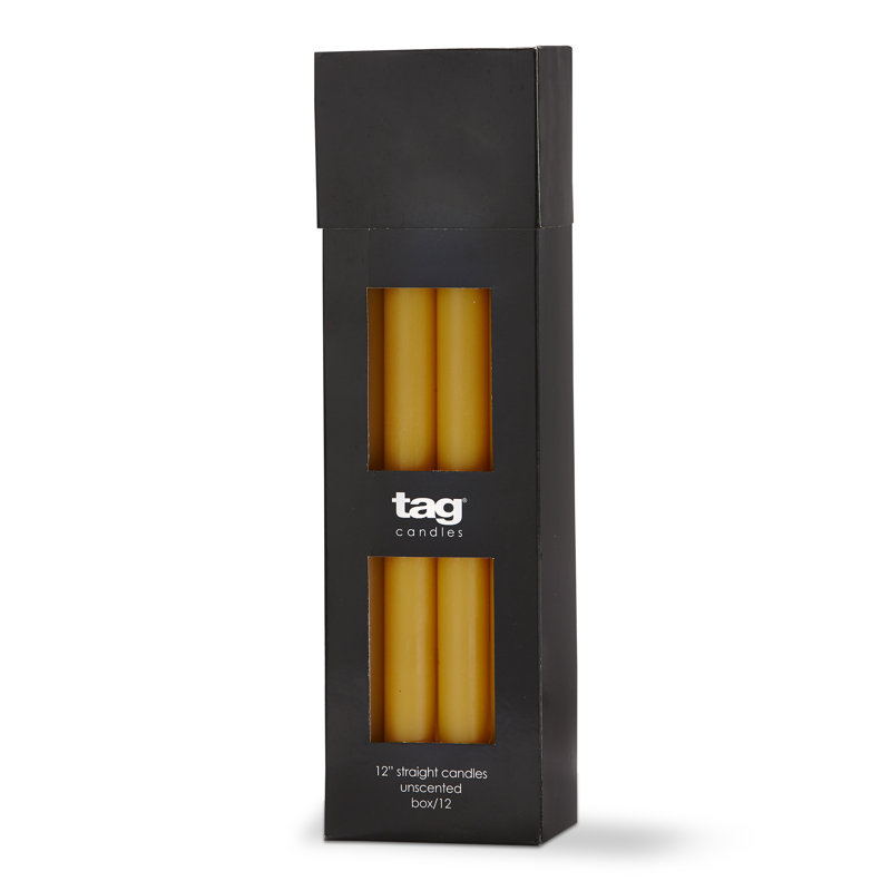 Couleur droite bougie Color Studio, H 12 po x l 0,83 po x P 0,83 po, Ocre