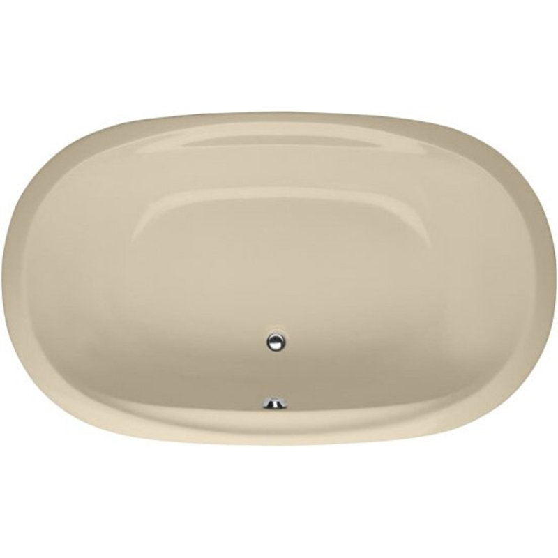Galaxie 66'' x 38'' Soaking Acrylic Bathtub, Bone, Satin Brass