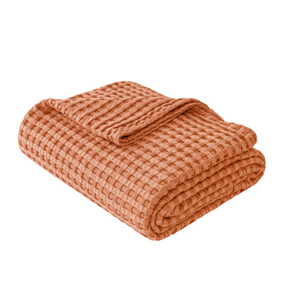 Bamboo Cotton Large Waffle Blanket/Throw