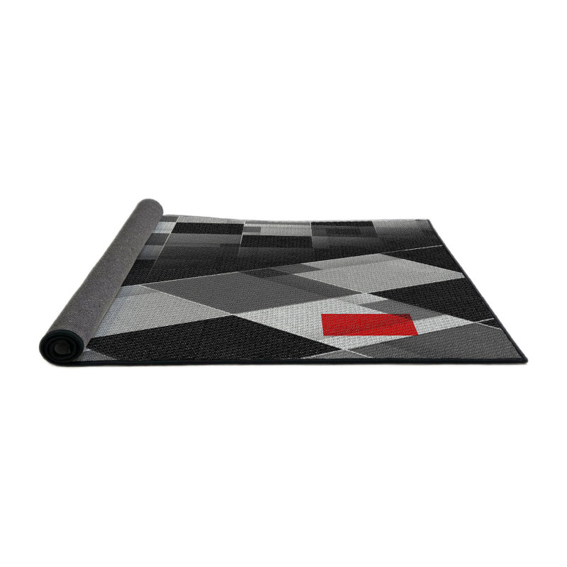 Tapis noir / gris Power Loom, Rond 6 pi