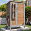 Fir Wood Garden Cabinet With Fold-out Worktop