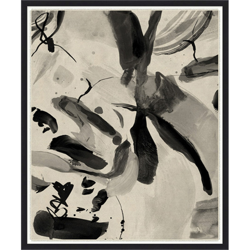 Terrazzo Tapestry Terrazzo Tapestry 1 by Thom Filicia - Single Picture Frame Painting on Canvas, Black Frame