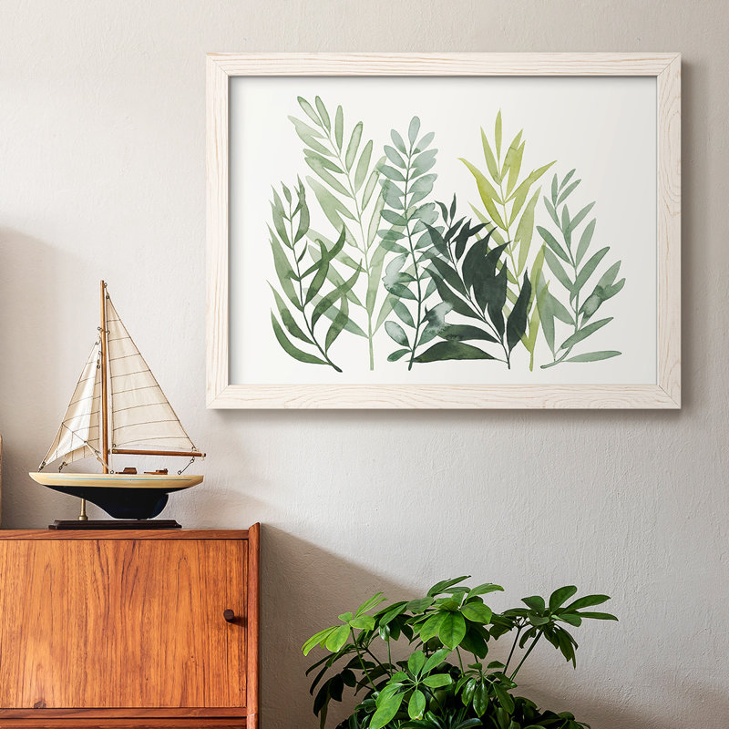 Vert Volunteers II, peinture sur toile encadrée, Blanc, H 26 po x l 38 po x P 1,5 po