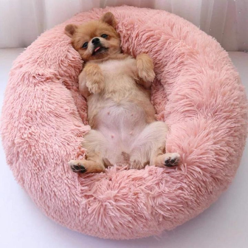 Orthopedic Pet Bed, 25cm H x 70cm W x 70cm D, Pink