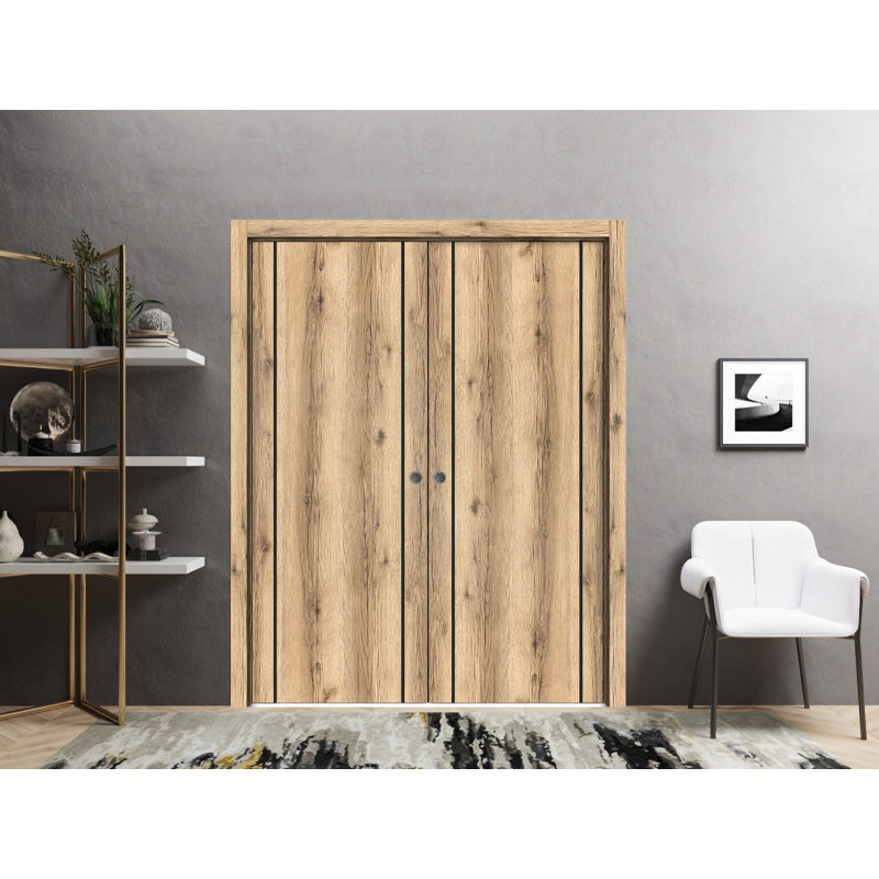Portes françaises en bois massif massif, Chêne, 36 po x 80 po