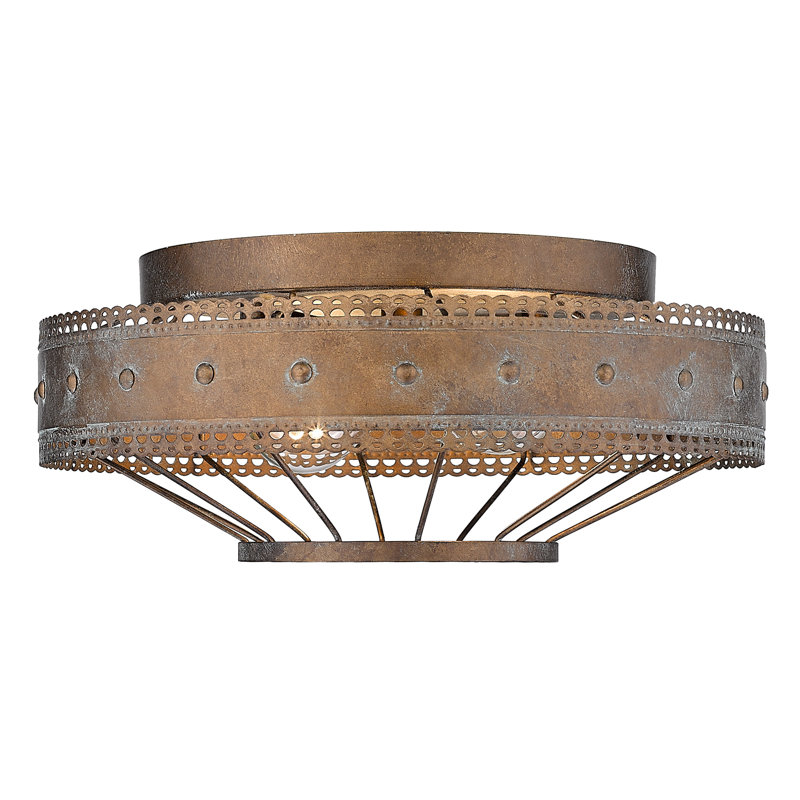 Tenor Flush Mount, Copper Patina