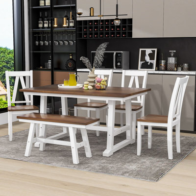 Doerrer 6 - Person Trestle Dining Set
