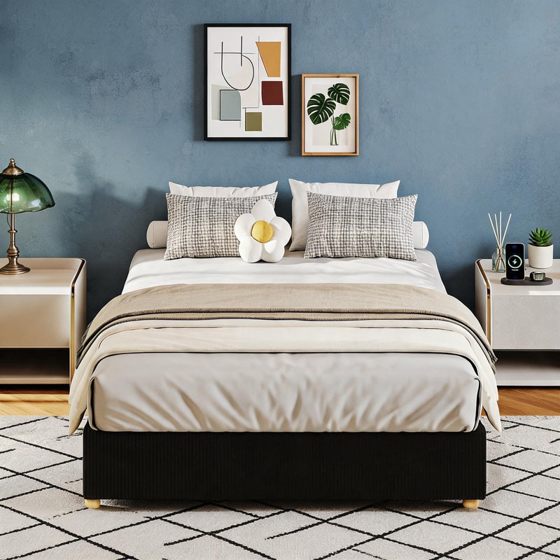 Cloud Bed Frame, No Box Spring Needed, Twin, Black