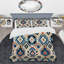 Ensemble de housse de couette géométrique Beige And Blue Tribal Essence Geometric-2145435174