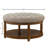 Large Coffee Table , Linen Appearance, Wood Shelf For Storage Upholstered Footrest Solid Frame, 32.5 - Inch Size-314833254-314833304