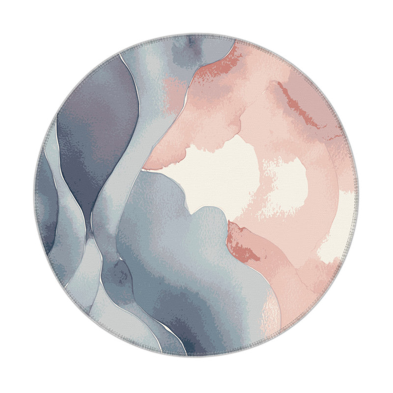 Aqua Horizon Indoor And Outdoor Area Rug, Round 5'