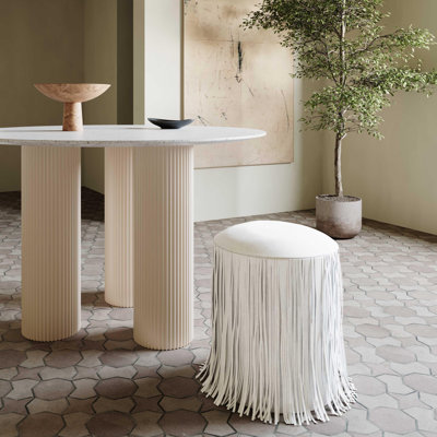 Renae Performance Vegan Leather Ottoman