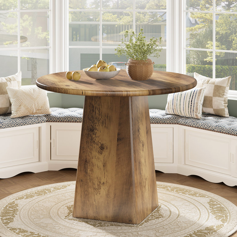 31.5-Inch Round Dining Table, Brown