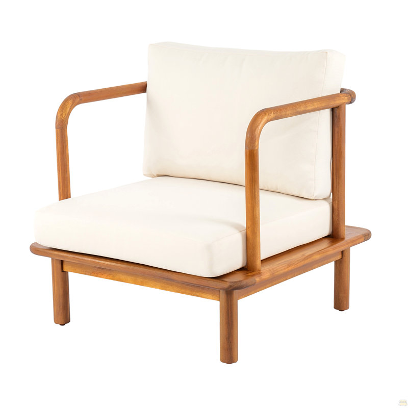 Canape Acacia Club Chair With Cream Cushion