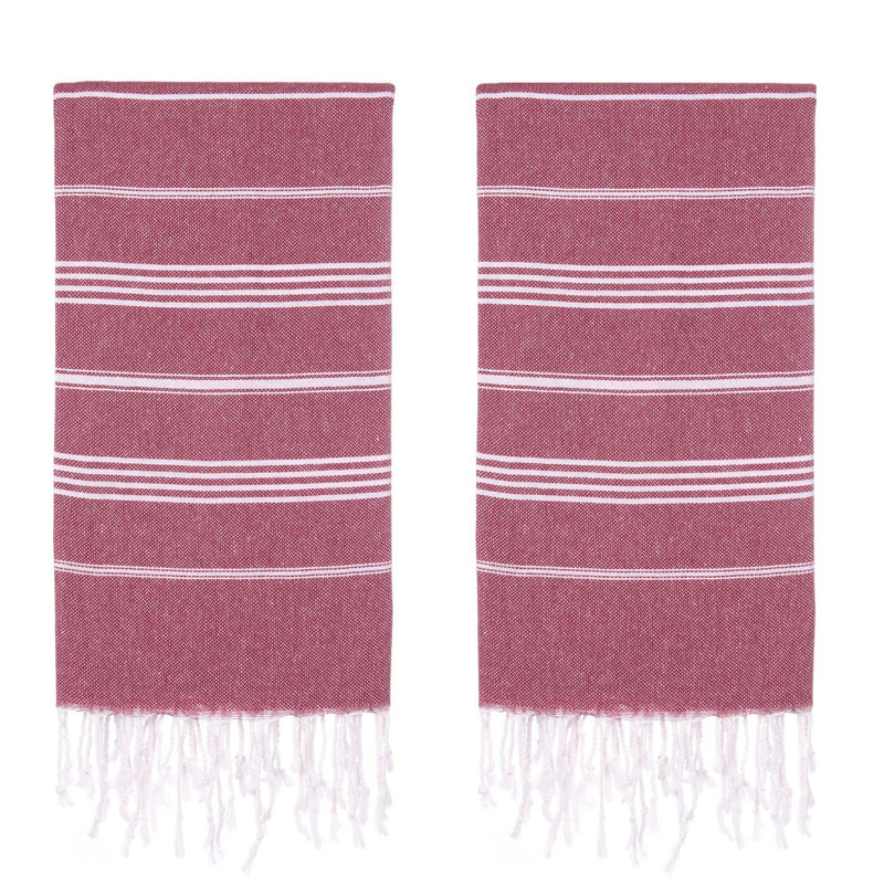 Ensemble de serviettes de plage Dayanara, Burgundy