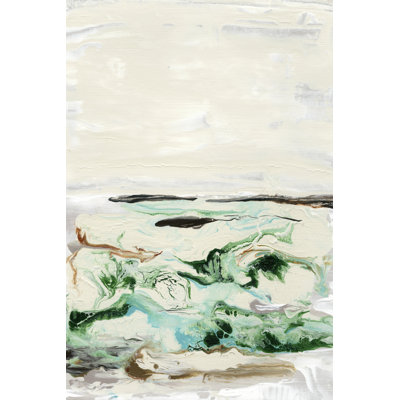 " Mint And Aqua Horizon II " by Lila Bramma Painting Print