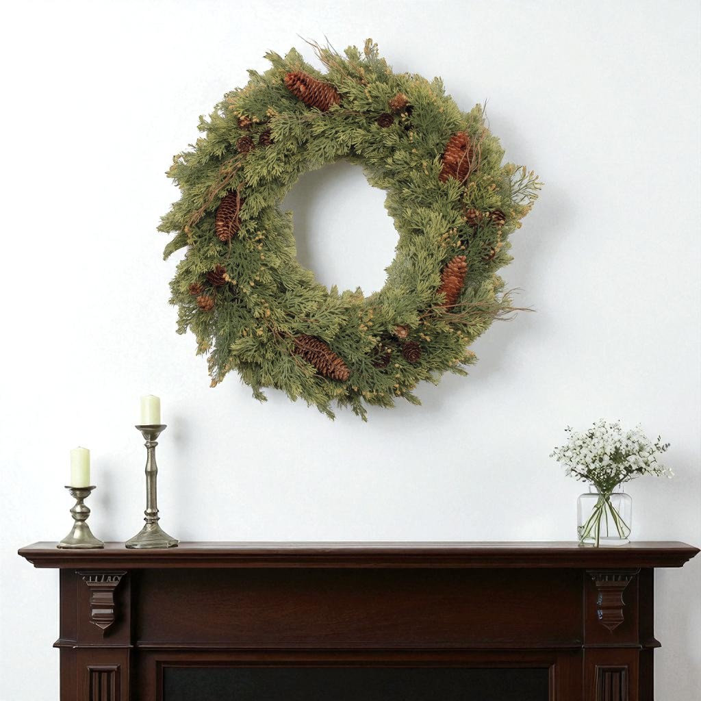 Pine and Pinecone Wreath 22"D