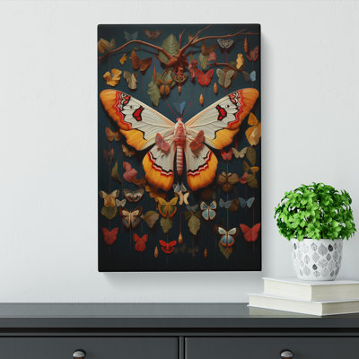 Moth Orphism Art - Wrapped Canvas