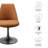 Lippa Vegan Leather Swivel Dining Chair-105239649-105239651