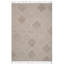 Tapis crème à treillis 5 x 7 tissé et polyvalent pour les espaces intérieurs