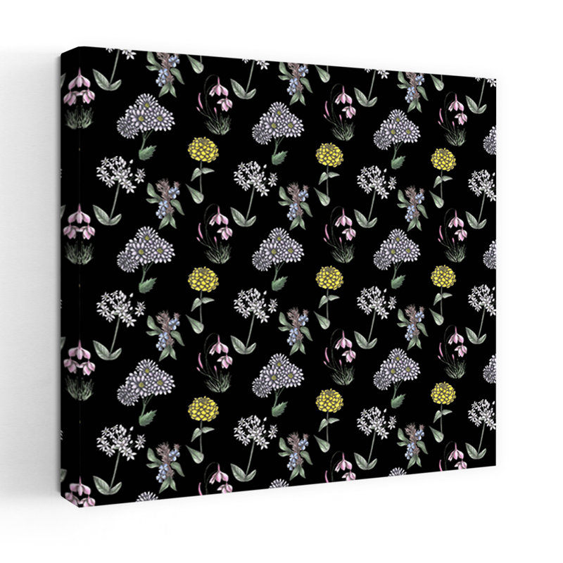 Art contemporain, art floral naturel, H 18 po x l 18 po