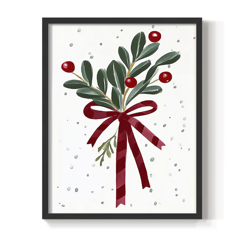 «Christmas Holiday Art DCCCLXI», reproduction d'art encadrée - bois massif, Noir, noir, noir, noir, H 21 po x l 17 po