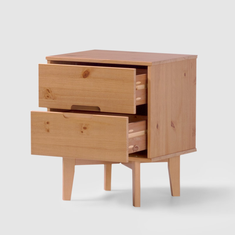 Ulti Solid Wood Bedside Table, Natural Pine