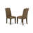 7 Piece Dining Set Consist of a Rectangle Dining Room Table with X-Legs and 6 Brown Linen Fabric Upholstered Chairs, Distressed Jacobean Finish-1210755613-1210755586-1210755587