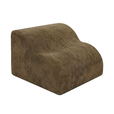 Repose-pieds Wedge Repose-pieds en mousse de chenille gris doux Repose-pieds sous le bureau avec housse avec fermeture à glissière Lavable à la machine Dessous antidérapant Support en mousse solide pour le bureau Canapé Canapé Lit de chevet Marche pour chiots Petit chien Maison pour chambre à coucher Salon