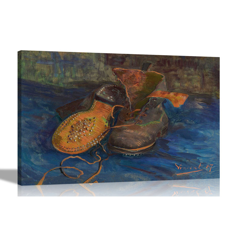 A Pair Of Boots by Vincent Van Gogh - Wrapped Canvas Painting, 76cm H x 101cm W x 18cm D