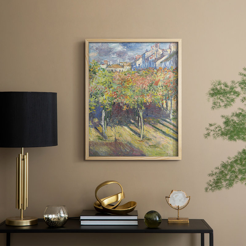 Reproduction encadrée vintage en bois massif Lxx, Naturel, H 21 po x l 17 po