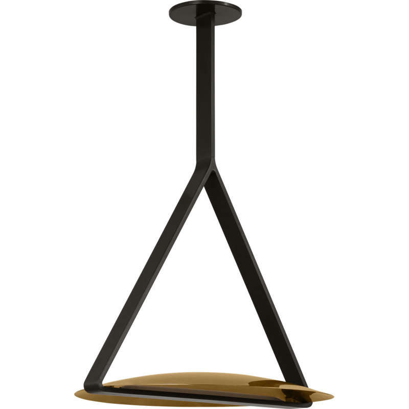 Cymbal Large Pendant, Bronze/Hand Rubbed Antique Brass
