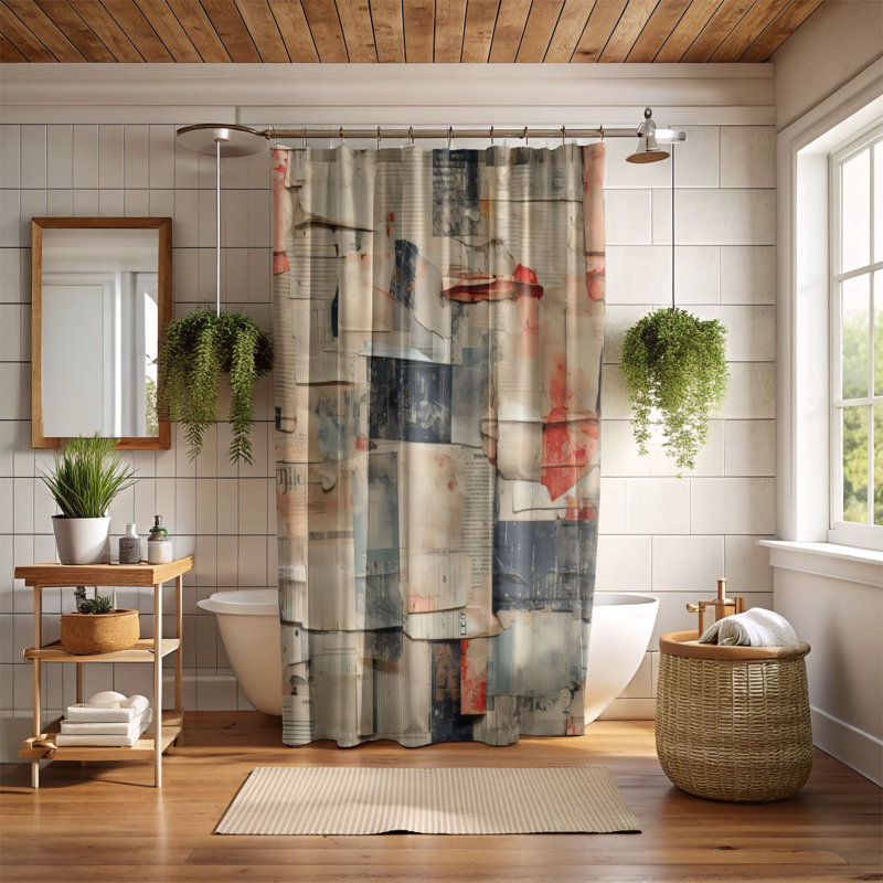 Classic Botanics - Rideau de douche Premium, H 74 po x l 71 po